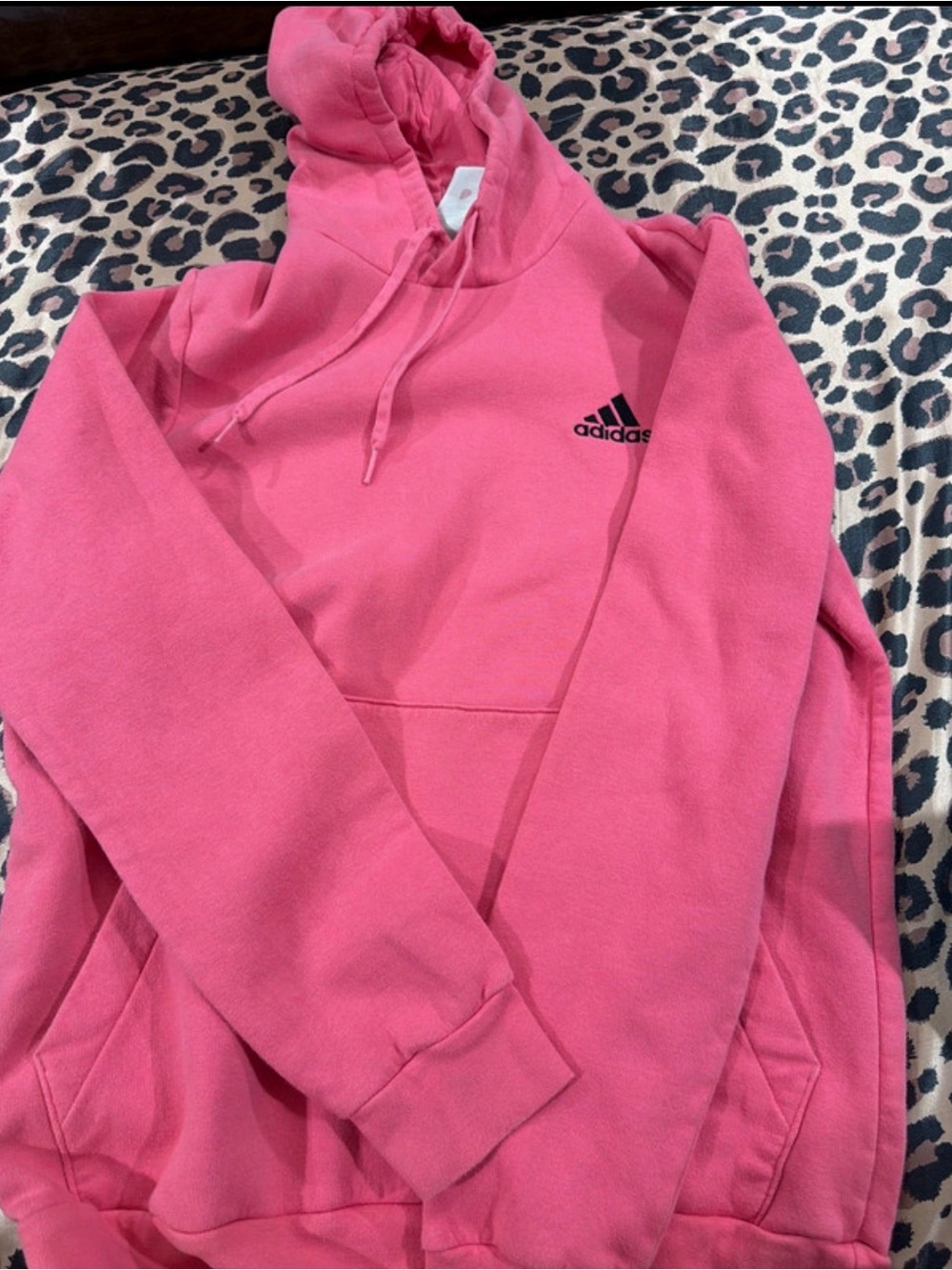 Adidas Women’s Pink Pullover Hoodie with Logo